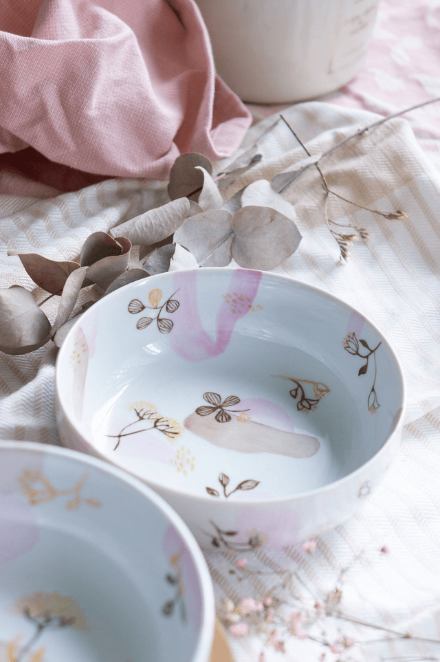 Coupelle en porcelaine tendance rose gold, vide poche, coupelle bijoux, idées cadeaux pour femme 