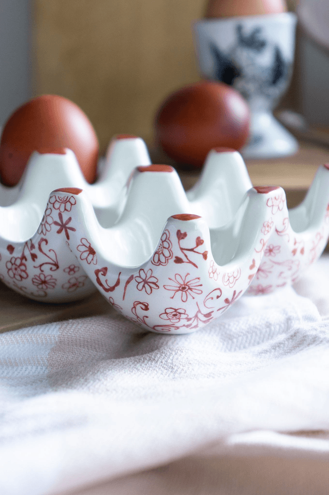 Présentoir à œufs en porcelaine, plat pour ranger les œufs décoration de la cuisine