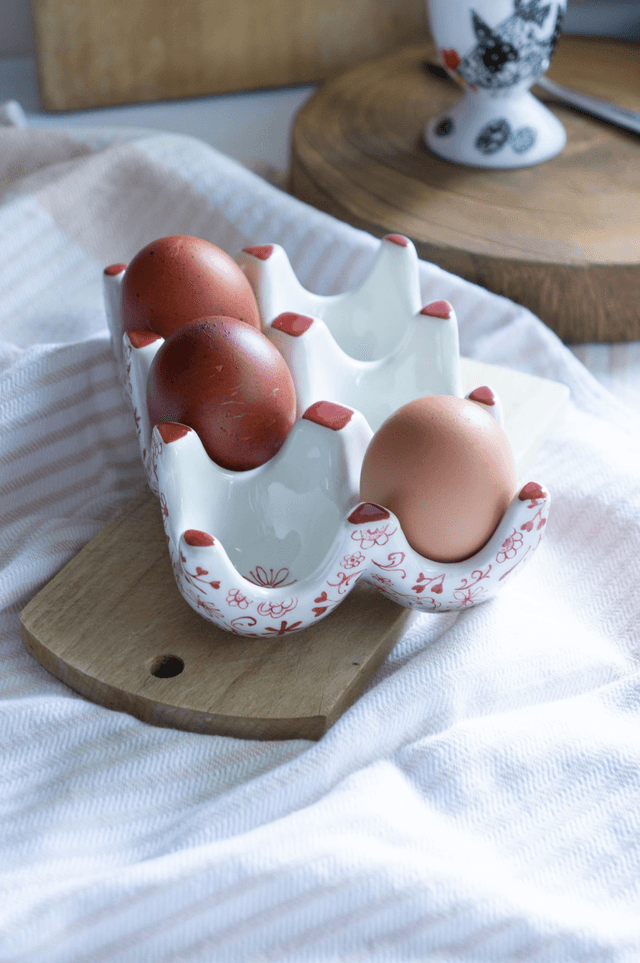 Présentoir à œufs en porcelaine, plat pour ranger les œufs décoration de la cuisine